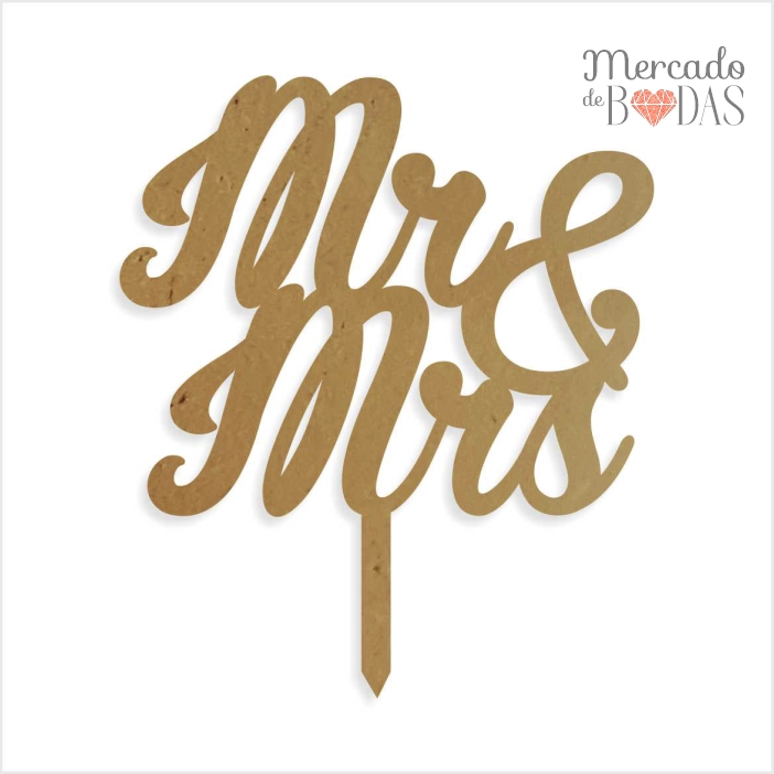 Adorno para torta de boda Mr mrs