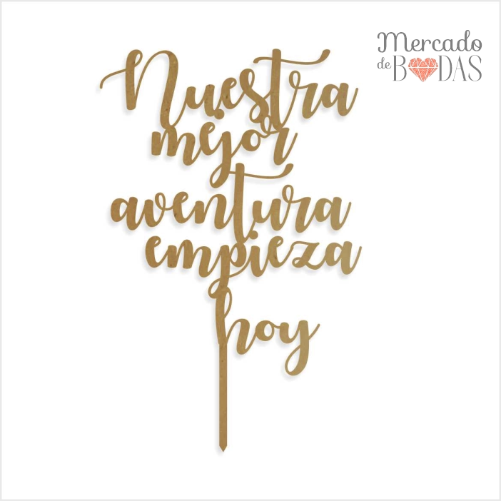 Adorno para torta de boda Nuestro comienzo