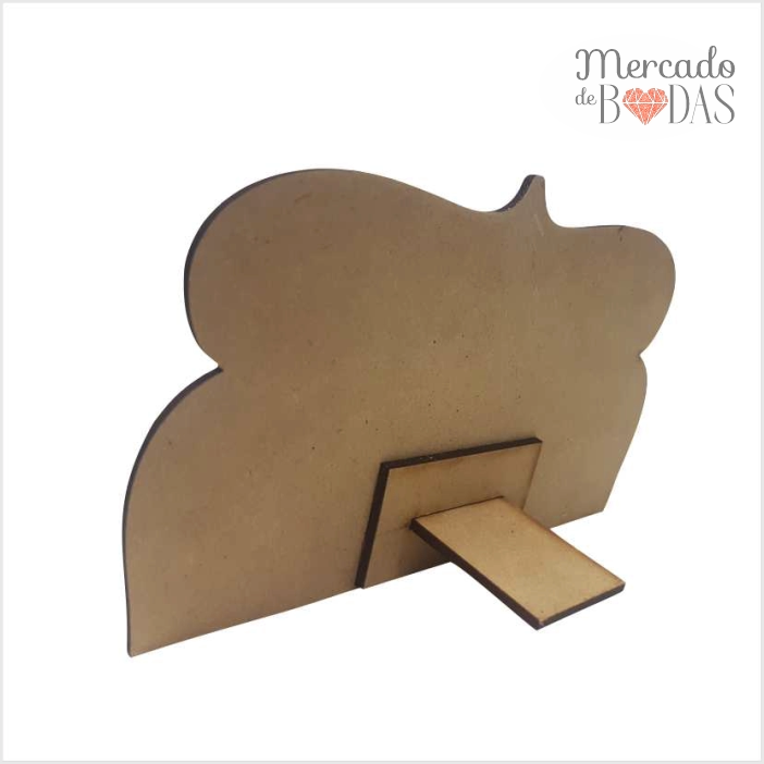 Cartel para mesa de matrimonio atras