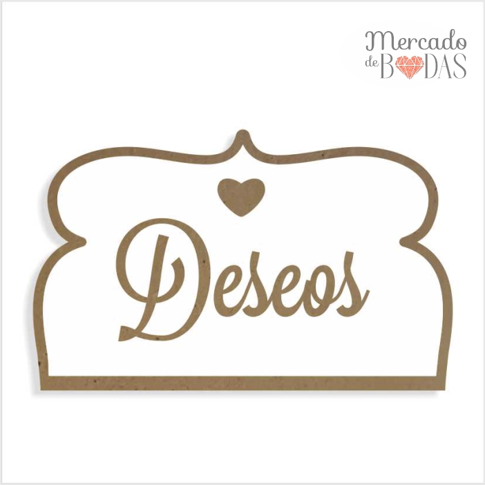 Cartel para mesa de matrimonio deseos blanco