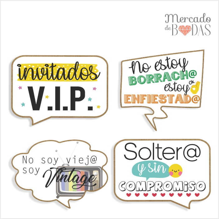 Carteles para fotos de boda motivo 3