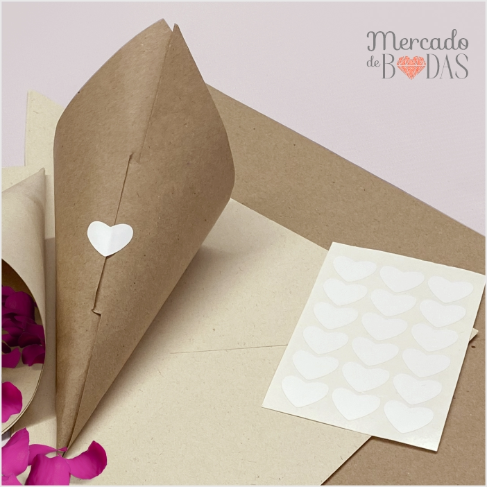 Conos de papel para boda