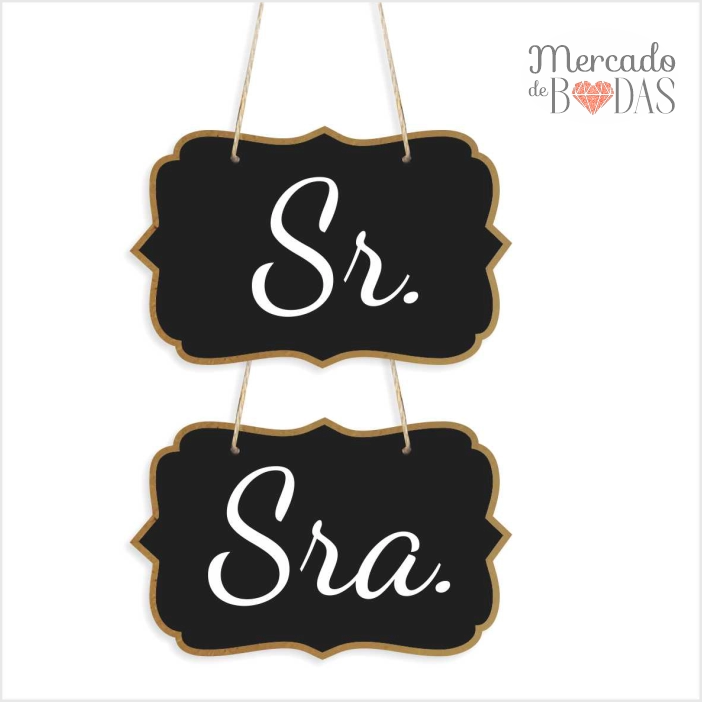 Decoracion sillas boda sr sra negro