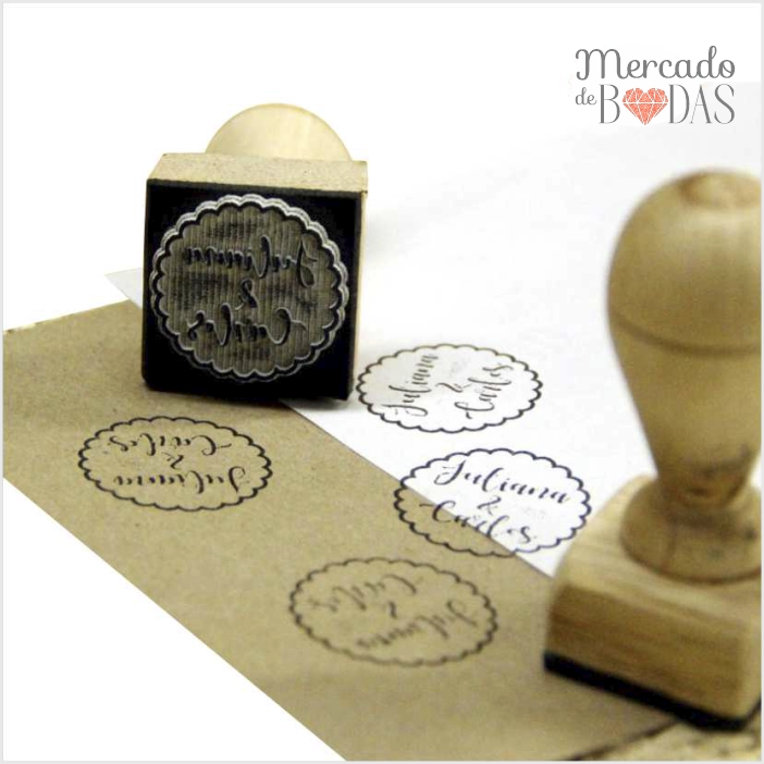 Sello personalizado para boda