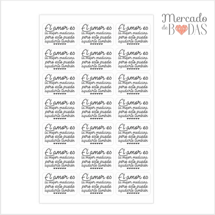 Sticker el amor es la medicina