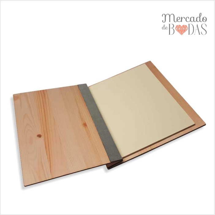 Agenda boda madera interior